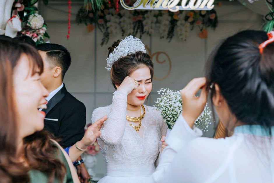Emotional wedding ceremony